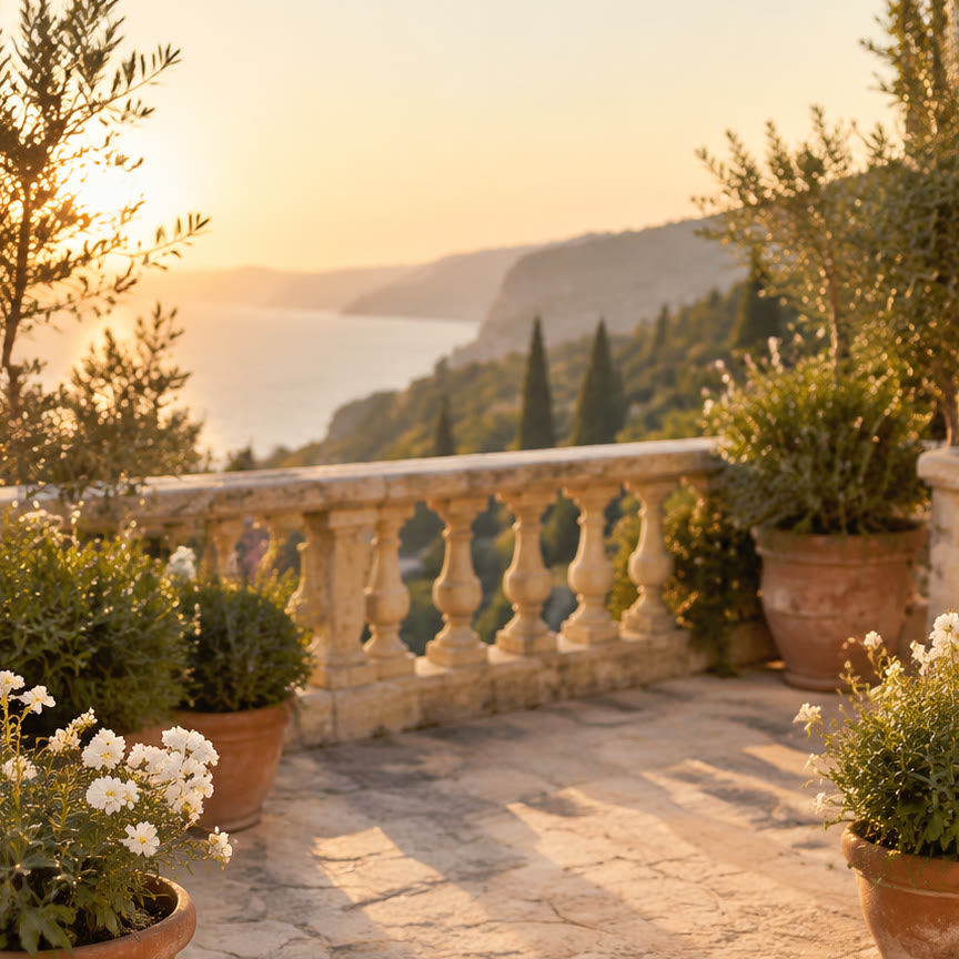 Add a person to a garden photo Before